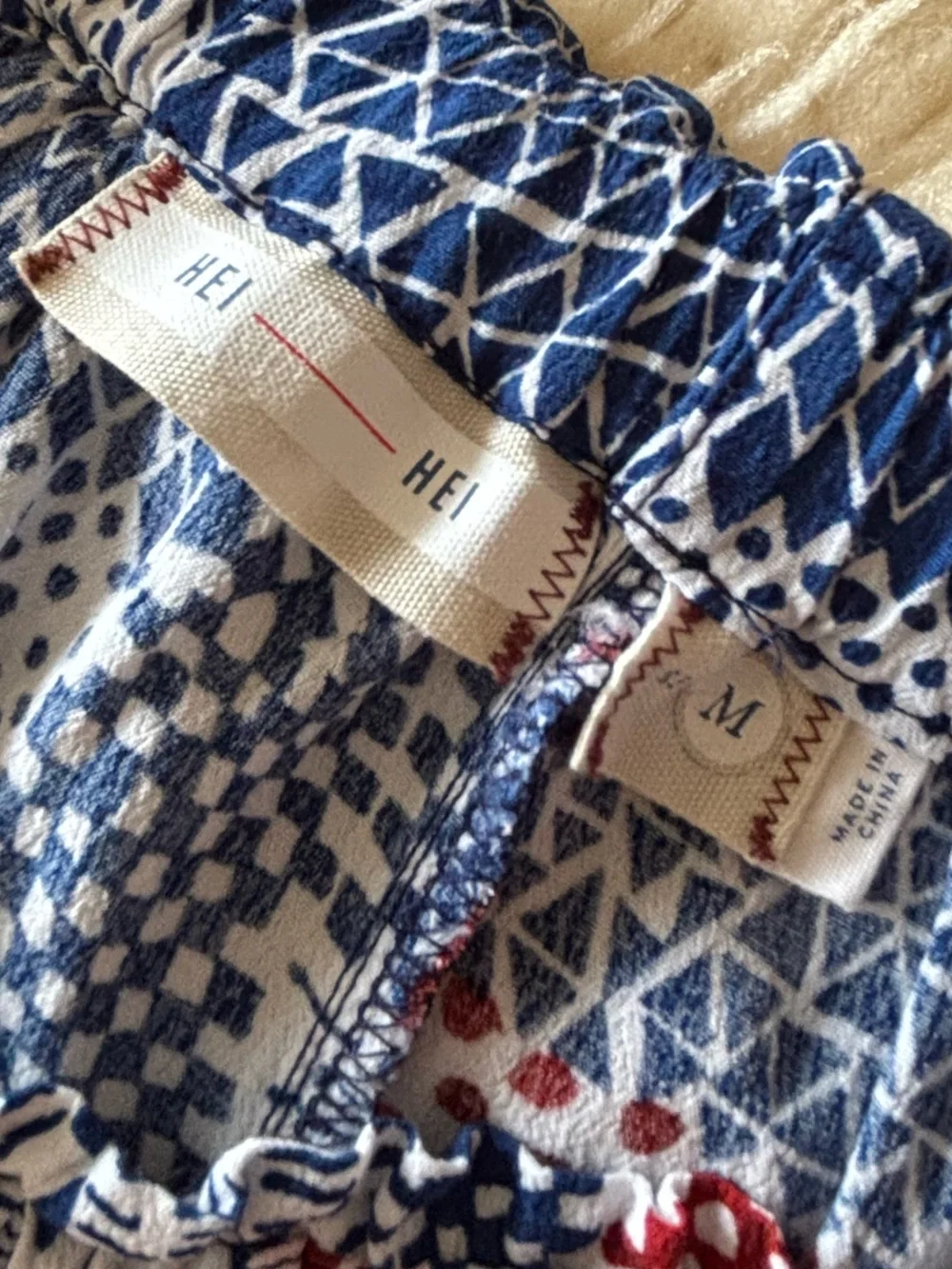 ANTHROPOLOGIE viscose CROP CARGO PANTS by HEI HEI women’s medium PRINT   pocket